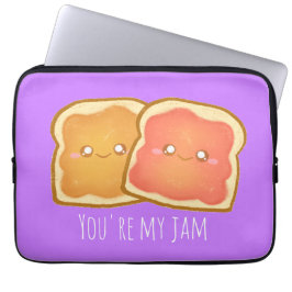 Erdnussbutter und Erdbeere Jelly Toast Laptopschutzhülle
