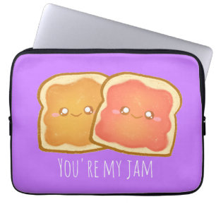 Erdnussbutter und Erdbeere Jelly Toast Laptopschutzhülle