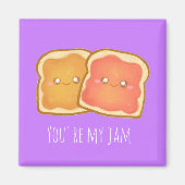 Erdnussbutter und Erdbeere Jelly Toast Magnet (Vorne)