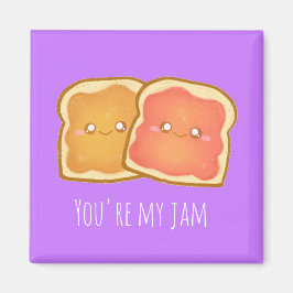 Erdnussbutter und Erdbeere Jelly Toast Magnet