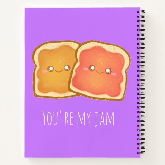 Erdnussbutter und Erdbeere Jelly Toast Notizblock (Rückseite)