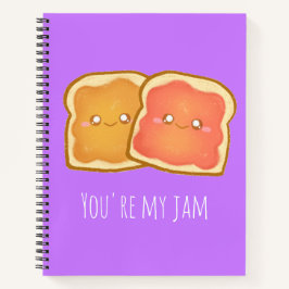 Erdnussbutter und Erdbeere Jelly Toast Notizblock