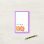 Erdnussbutter und Erdbeere Jelly Toast Post-it Klebezettel (Auf Schreibtisch)