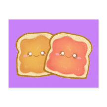 Erdnussbutter und Erdbeere Jelly Toast