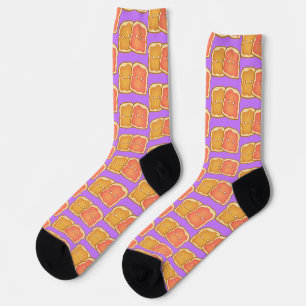 Erdnussbutter und Erdbeere Jelly Toast Socken