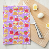 Erdnussbutter und Erdbeerjelly Geschirrtuch (Viertel Falte)