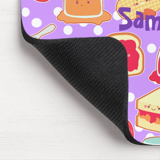 Erdnussbutter und Erdbeerjelly Mousepad (Ecke)