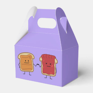 Erdnussbutter und Gelee-Faust stoßen Freundtoast Geschenkschachtel