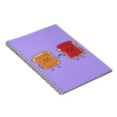 Erdnussbutter und Gelee-Faust stoßen Freundtoast Notizblock (Rechte Seite)