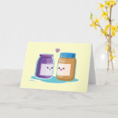 Erdnussbutter und Gelee Karte (Gelbe Blume)