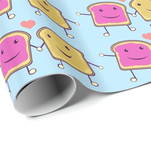 Erdnussbutter-und Gelee-Kumpel Geschenkpapier (Rolleneckpunkt)