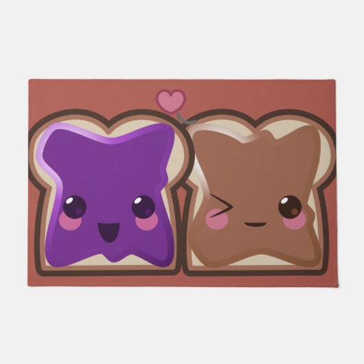 Erdnussbutter und Gelee-Liebe Fußmatte (Vorderseite)