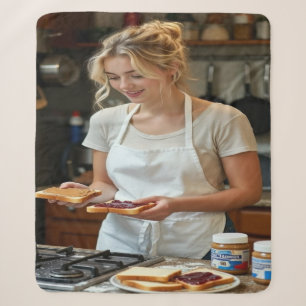 Erdnussbutter und Gelee Sandwich individuell Sherpadecke
