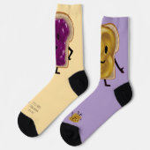 Erdnussbutter-und-Gelee-Sandwich-Kumpel Socken (Linkes Detail)