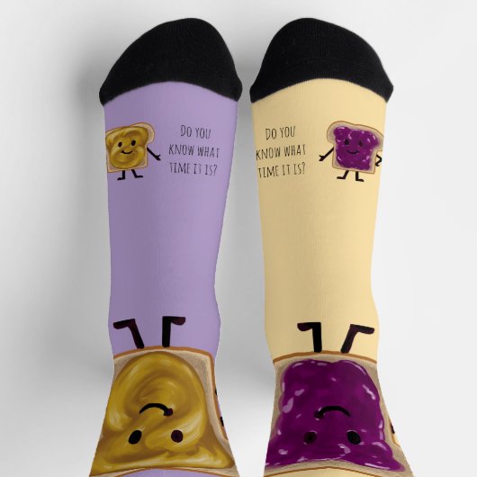 Erdnussbutter-und-Gelee-Sandwich-Kumpel Socken (Oben)