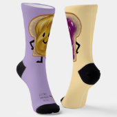 Erdnussbutter-und-Gelee-Sandwich-Kumpel Socken (Gewinkelt)