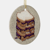 Erdnussbutter-und Gelee-Sandwiche Keramik Ornament (Rechts)