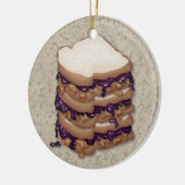 Erdnussbutter-und Gelee-Sandwiche Keramik Ornament (Links)