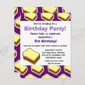 Erdnussbutter und Gelee Themed - Gelee Einladung (Vorne/Hinten)