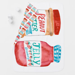 Erdnussbutter und Gelee-Wasserfarben-Butter Babydecke