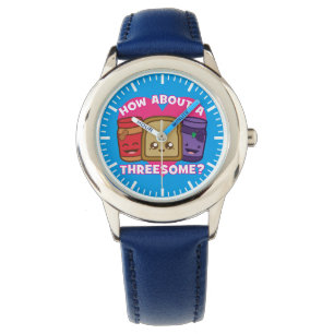 Erdnussbutter und Gelee - wie über einen Armbanduhr