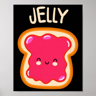 Erdnussbutter und Gelee Zwillings-Beste-Freund-Paa Poster