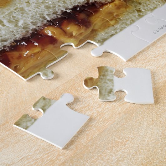 Erdnussbutter und Geleebuch. Puzzle (Seite)