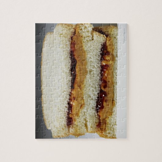 Erdnussbutter und Geleebuch. Puzzle (Vertikal)