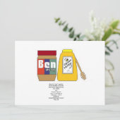 Erdnussbutter und Honigverheiratung Einladung (Stehend Vorderseite)