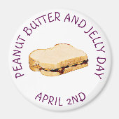 Erdnussbutter und Jelly Day 2. April Food Magnet (Vorne)