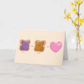 Erdnussbutter und Jelly-Liebe Karte (Gelbe Blume)