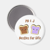 Erdnussbutter und Jelly Magnet (Vorderseite/Rückseite)