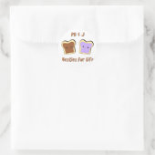 Erdnussbutter und Jelly Runder Aufkleber (Tasche)