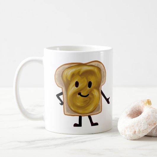 Erdnussbutter und Jelly Sandwich-Buddies Kaffeetasse (Mit Donut)