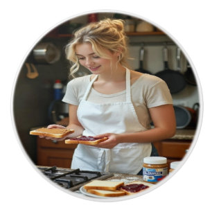 Erdnussbutter-und-Jelly-Sandwich individuell Keramikknauf
