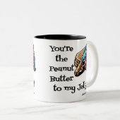 Erdnussbutter und Jelly-Valentinstag Zweifarbige Tasse (VorderseiteRechts)