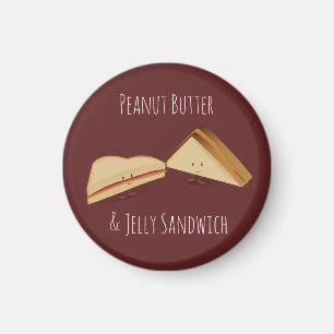 Erdnussbutter und Magnet des Gelee-Sandwich- 