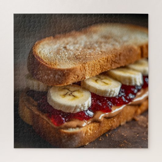 Erdnussbutter- und Traubengelee-Sandwich Puzzle (Vertikal)