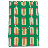 Erdnussbutterfresser Säulen - Grüne Geschenktasche Mittlere Geschenktüte (Vorderseite)