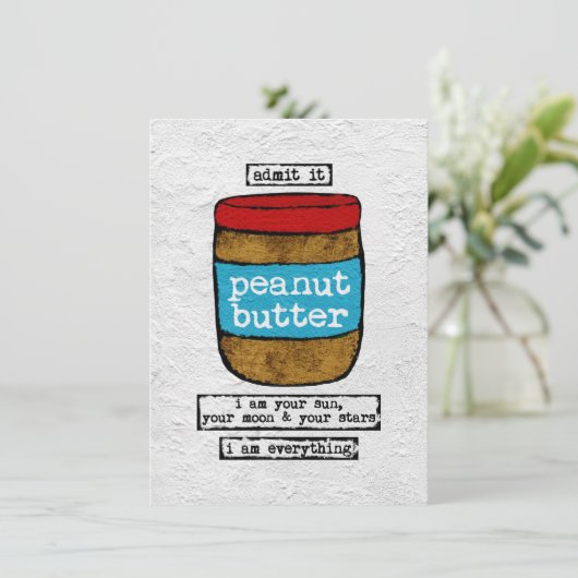Erdnussbutterkarte - Funny Food Karte (Stehend Vorderseite)