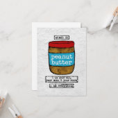Erdnussbutterkarte - Funny Food Karte (Vorderseite/Rückseite Beispiel)