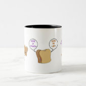 Erdnussbutterzeit Zweifarbige Tasse (Mittel)