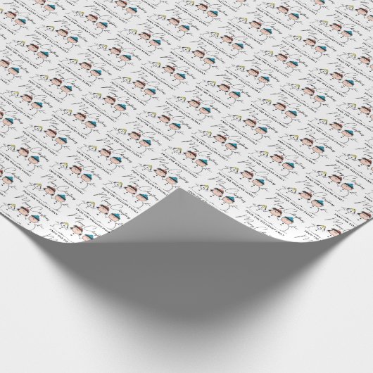 Erdnüsse | 3 Person Snowman Geschenkpapier (Ecke)