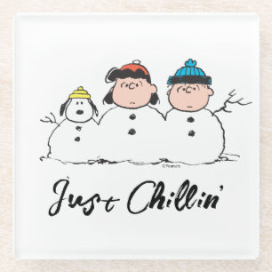 Erdnüsse   3 Person Snowman Glasuntersetzer