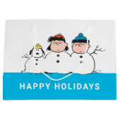Erdnüsse | 3 Person Snowman Große Geschenktüte (Vorderseite)