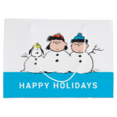 Erdnüsse | 3 Person Snowman Große Geschenktüte (Rückseite)