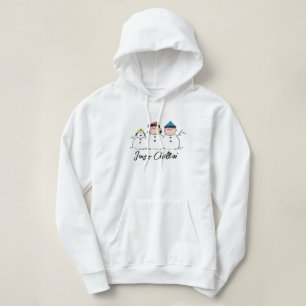Erdnüsse   3 Person Snowman Hoodie