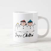 Erdnüsse | 3 Person Snowman Jumbo-Tasse (Rechts)