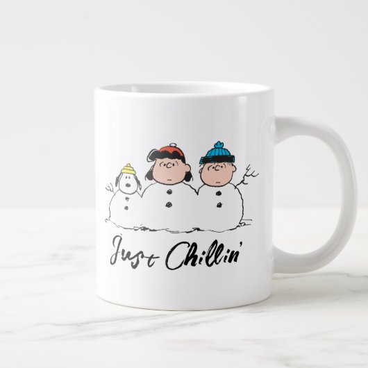 Erdnüsse | 3 Person Snowman Jumbo-Tasse (Rechts)