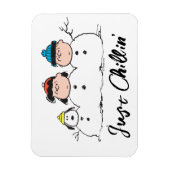 Erdnüsse | 3 Person Snowman Magnet (Vertikal)